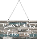 Hotop Patio Decor Patio Sign Decorations Outdoor Metal Porch Wall Decor Rustic Farmhouse Wall Art for Backyard Porch Balcony Gazebo Accessories(12 x 6",Vivid)