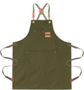 Chef Aprons for Men Canvas Apron with Large Pockets and Adjustable Neck Strap for Cooking,BBQ, Gardening