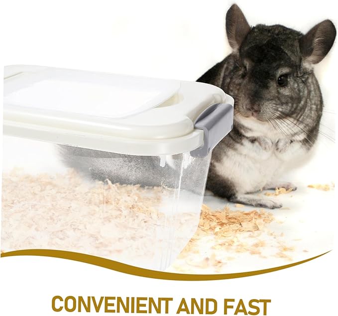 Chinchilla Bath for Hamsters and Small Pets Dust Bath Basin Deep Design for Easy Cleaning for Gerbils and Mice