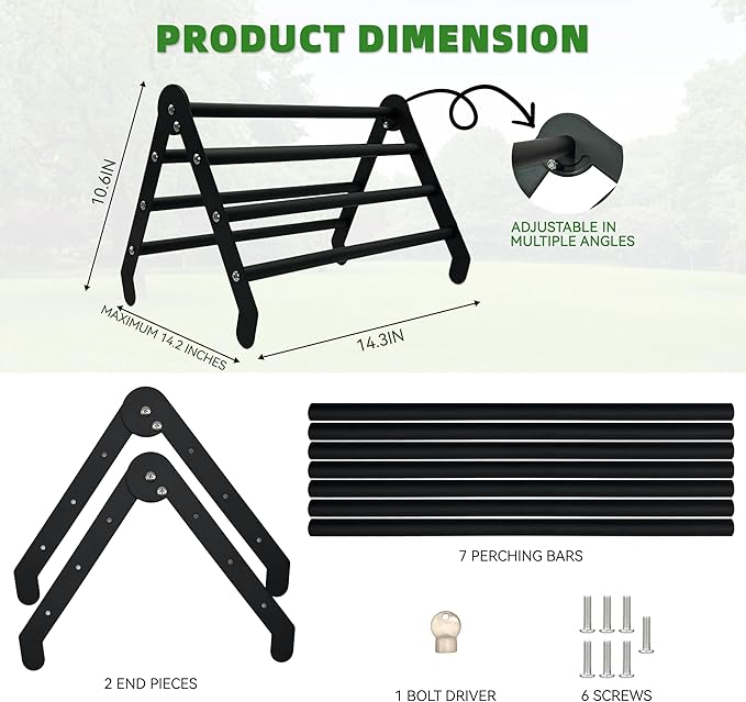 Chick Perch for Brooder - 7-Bar Metal Baby Chicken Supplies Stand - 2026 New Edition Training Roosting Bars for Chicks - Smooth Surface - High Weight Capacity, Easy to Move, No-Tool Setup
