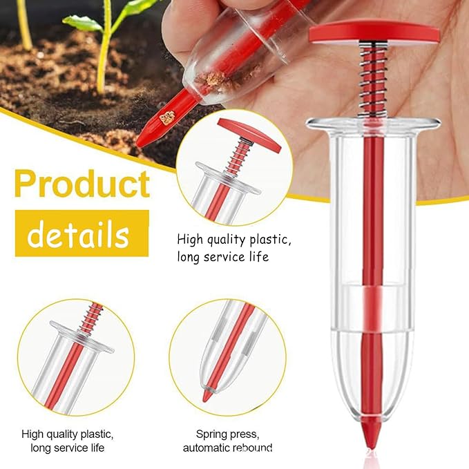 Planter Dispenser,Portable Reusable Small Seeder,Sower Planter Seedling Dispenser - for Flower Tree Grass Backyard Outdoor Farm Planting Gardener Women Mom