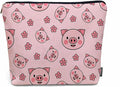 Women Cosmetic Bag Pig, Cute Piggy Pigs Pink Cute Makeup Bag For Purse Cosmetic Travel Bag For Toiletries Makeup Organizers Storage Bag Flax Skincare Bag Make Up Pouch Bags