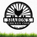 Personalized Chicken Coop Sign – Custom Metal Name Farm Sign, Outdoor Hen House Décor, Rustic Garden Lawn Plaque, Customizable Chicken Farm Sign with Name & Established Date, Unique Gift