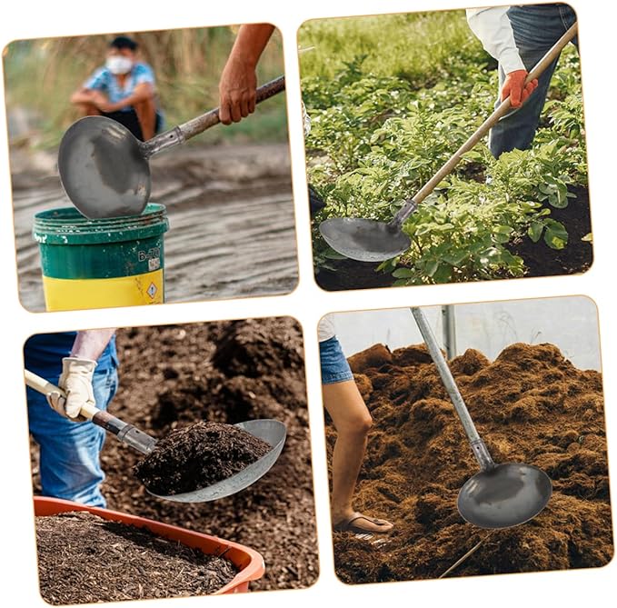 Swamp Bucket Utility Bucket Metal Dung Cleaning Shovel Dung Scoop for Muck