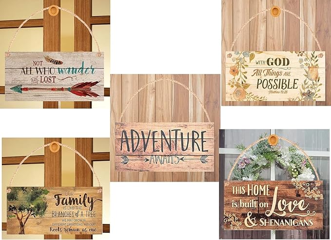 Rustic Barn and Geese Countryside Path Hang Signs Classic Farmhouse Decor,Retro Wall Art decor,for Home,Outdoor Scenery Décor,Retro Wooden Gifts for Garden,family Kitchen,Living Room 6x12inch