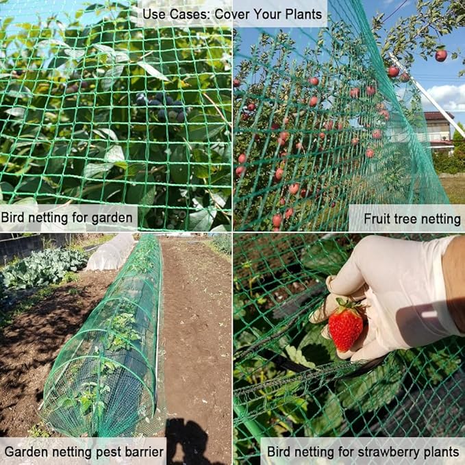 Plastic Garden Fence 7x100 FT Deer Fence Netting, Temporary Mesh Fencing Animal Barrier for Deer, Chicken, Poultry, Pet, Wildlife, Garden Bird Netting for Plant Fruit Tree Vegetable Protection