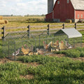 160"x 40"x 40" Large Metal Chicken Coop, Walk-in Chicken Run with Waterproof and Anti-UV Cover, Outdoor Poultry Cage with 4 Doors for Hen Rabbit Duck Goose, Silver
