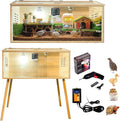Brooder Box for Chicks,Quail brooder Box,with Sliding Door,Table Legs,2 Types of Thermometer with Heat Lamp Set Suitable for Chicks/Duck/Parrot/Hamster (Upgraded Version 31.5"×15.7"×15.7")