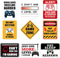 Video Game Party Decorations - 9 PCS Video Game Birthday Party Decorations Gaming Zone Signs for Boys Kids Gaming Birthday Supplies Funny Games Night Decoration for Door Windows Yard Wall Decor
