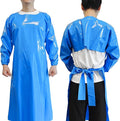 ELEBOX Waterproof Apron with Long Sleeves, Safety Apron Work Uniform for Men & Women, Chemical Resistance Anti-Tear Apron