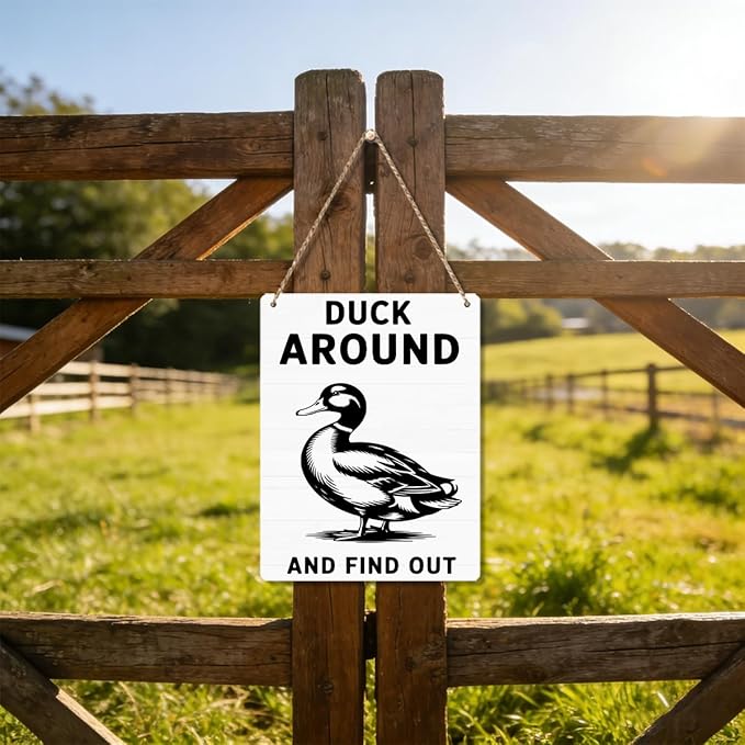 Chicken Gifts Sign Funny Chicken Coop Accessories Chicken Signs Rooster Decor for Home Farm Chicken-Coop Kitchen Welcome To Our Coop Country Decor 8x10 Inch