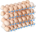 Egg Holder,4 Tier Clear Organizer with Auto-Roll Design, Adjustable Height Egg Storage Container Holds Up to 56 Eggs for Refrigerator,Kitchen Cabinet