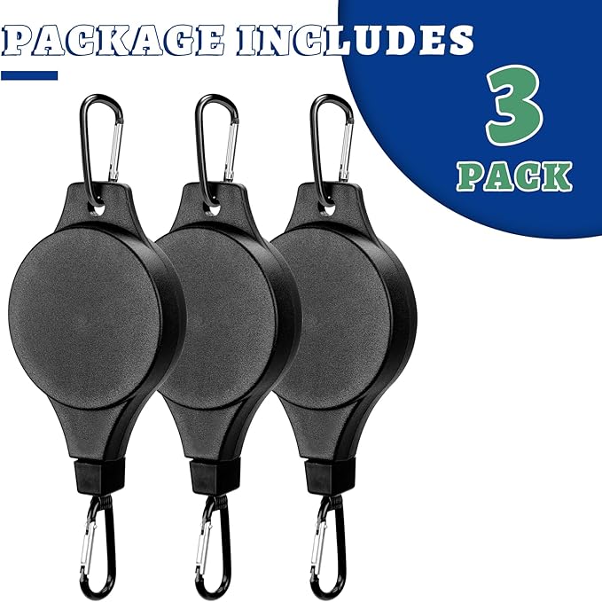 Retractable Hangers for Chicken Coop, 43" Pull-Down Design Hooks for Hanging Chicken Feeder, Waterer & Treat Dispenser, Adjustable Pulley System for Bird Feeder, Planter Hanging, 3PCS