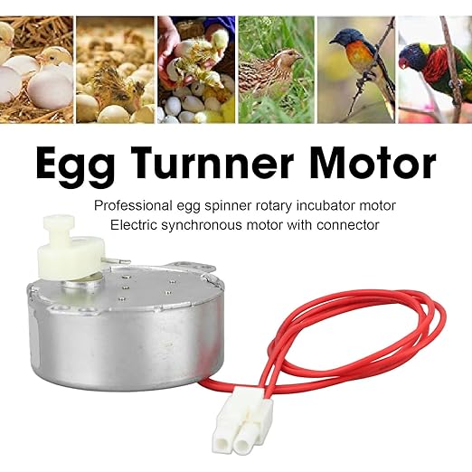 Egg Turnner Motor, 4W Egg Turner Rotator Incubator Motor Automatic EggTurning Tray Tool Incubator Accessories for Chickens Ducks Goose BirdsEgg (12v)