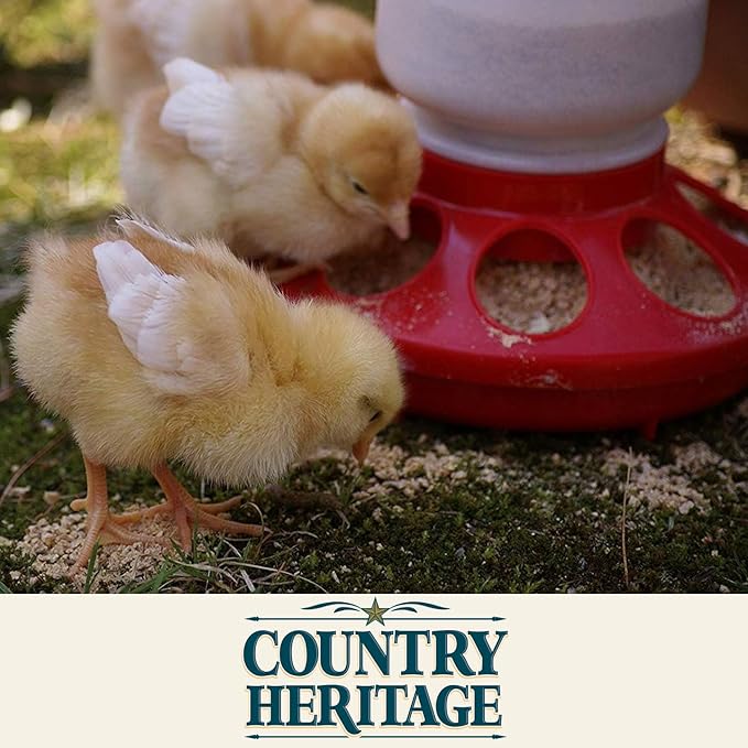 Country Heritage Chick Starter Grower Feed 50lbs - Non-Medicated Complete Nutrition Crumble for Baby Chickens Turkeys Ducks Geese, 18% Protein