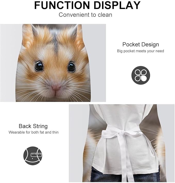 Waterproof Apron Adjustable Bib Aprons with Pockets Smiling Apron Kitchen Aprons for Women Men