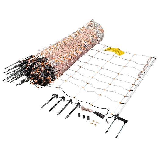 Gallagher 35" x 164' Electric Net Fence for Goats, Sheep, Garden Protection & Predator Control | Heavy-Duty Braided Turbo Wire Livestock Netting | Portable, Reusable Fence for Homesteads & Ranches