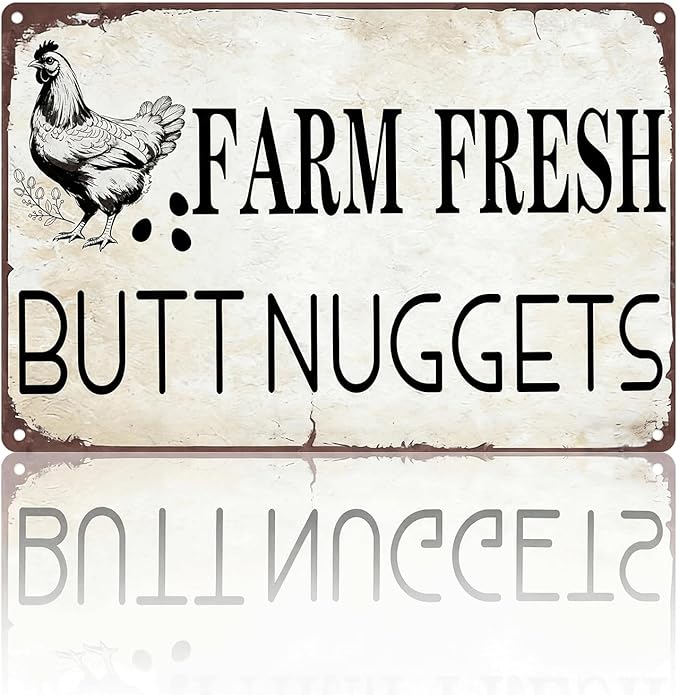 Vintage Metal Signs Chicken Coop Signs for Farm Yard Decor, Tin Sign for Home Farm Chicken Coop Farmhouse Kitchen Garden Decor 8 X 12 Inch