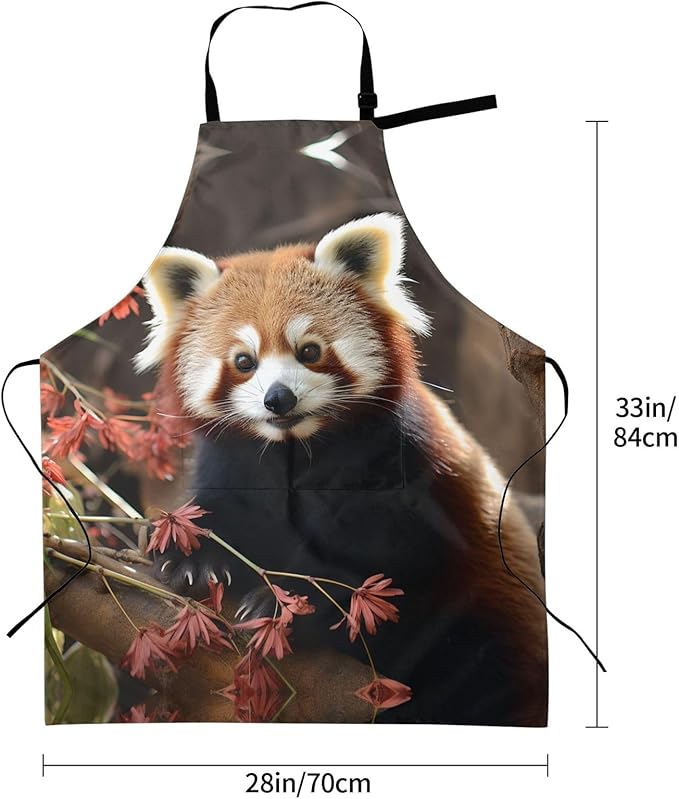 Kitchen Aprons for Men Women Waterproof Apron with 2 Pockets Skis on mountain Apron Adjustable Bib Aprons