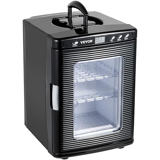 Happybuy Black Reptile Incubator 25L Scientific Lab Incubator Digital Incubator Cooling and Heating 5-42°C Reptile Egg Incubator 12V/110V Work for Small Reptiles