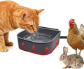 Dog Heated Water Bowl for Crate Cage No Freeze Water Bowl for Outdoor 0.27 Gallon Hanging Heated Water Dish for Dogs/Cats/Chickens/Birds/Rabbits, Grey
