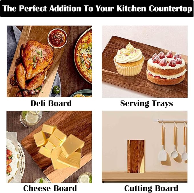 Acacia Wood Egg Holder for 18 Eggs, Rustic Countertop and Refrigerator Storage Tray, Farmhouse Kitchen Organizer with 1.5" Holes, Easy Clean Deviled Plates for Easter Decor,11.5" x 5.75" (1)