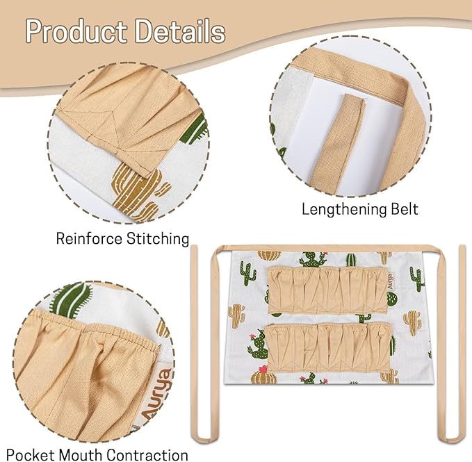 Aurya Kids Egg Collecting Apron - Chicken, Hen, Duck, Goose Gathering Holder for Children