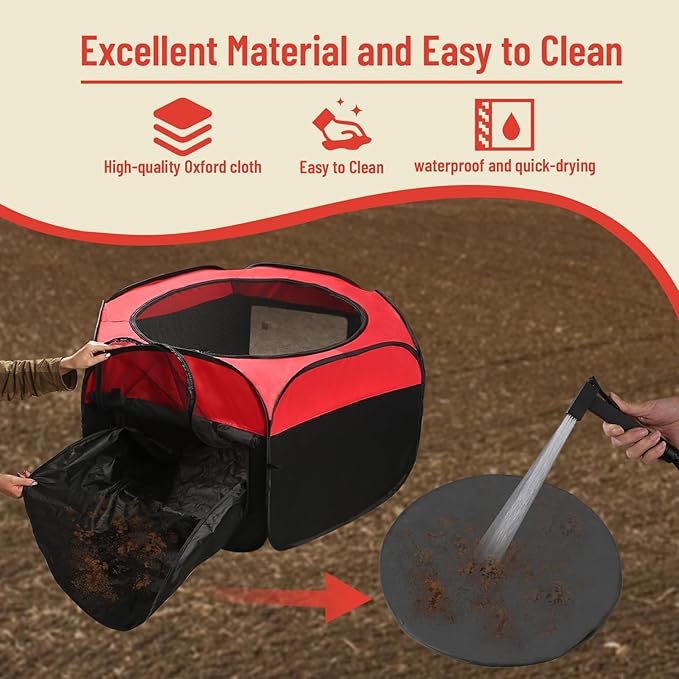 Chicken Brooder Box for Chick Starter Kit - 2026 Upgrade Double Door Chicks Brooder Pen/Chickens Playpen/Chick Tent Baby Chickens Supplies Up to 15 Baby Chicks,Duck,Quail