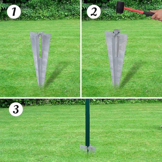 82x2.6 ft Green Euro Fence Panel Set, PVC Steel Mesh 3x2.5in w/Posts & Anchors, Garden Privacy Screen Yard Dog Pool Barrier