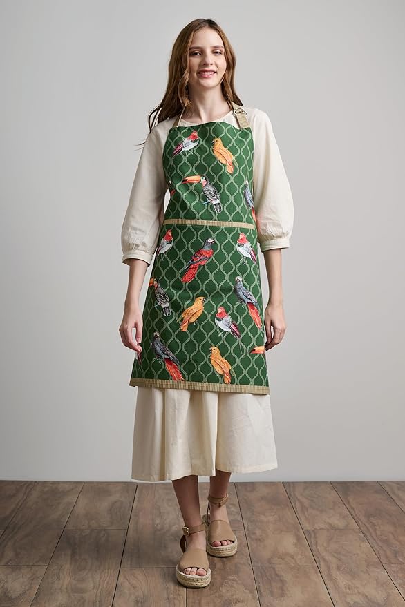 Maison d' Hermine 100% Cotton Apron for women with Pocket Kitchen Chef Apron for Men Cooking Easter Decorations