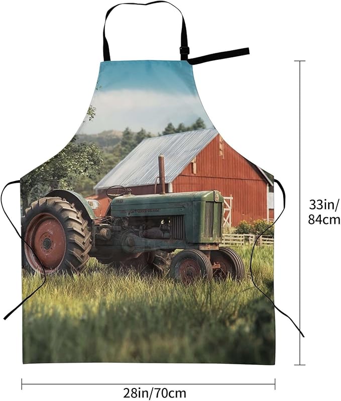 Waterproof Aprons for Women Men Adjustable Bib Company Farm Tractor Apron Chef Cooking Aprons for Kitchen