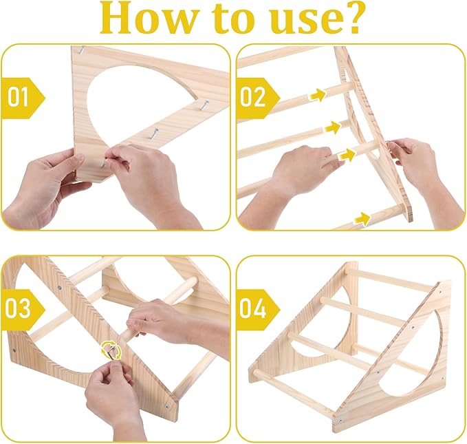 Chicken Perch Stand Wooden Chicken Roosting Bar Strong Stable Roosting Bar for Coop and Brooder, Fun Toys for Chick Indoor/Outdoor Use