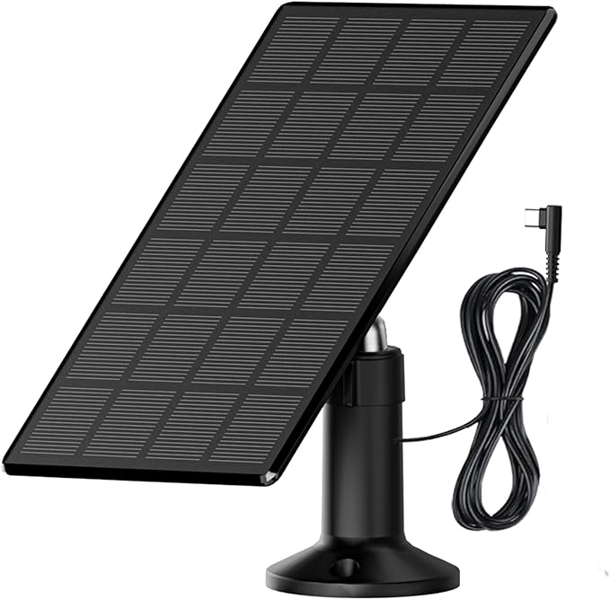 Solar Panel for Automatic Chicken Coop Door – 360° Rotating Max 500mA High-Efficiency Monocrystalline Solar Power Kit, IP65 Waterproof Charger with 10ft USB-C Cable for Most Chicken Coop Openers