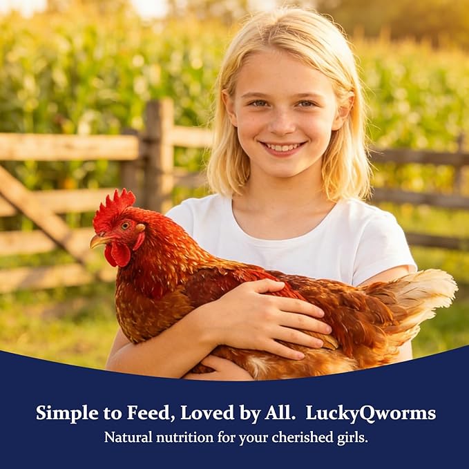 6-in-1 Poultry Treat Mix 1LBS High-Protein Mealworms, BSFL, Krill, Sunflower Seeds, Marigold Petals & Shells for Chickens & Ducks | Supports Strong Eggshells, Feather Health & Rich Yolks