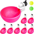 Lil'Clucker - Large Automatic Chicken Waterer Cups Suitable for Ducks, Geese, Turkeys, and Bunny Rabbit - Water Feeder Kit - Poultry Waterer (Pink, 8 Pack)