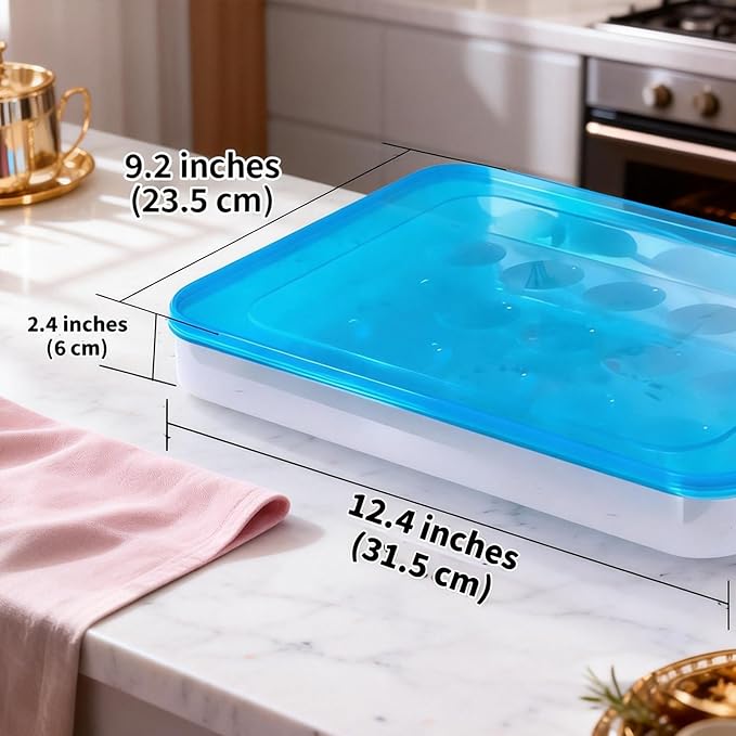 77L Deviled Egg Containers with Lid, Set of 3 Stackable Egg Carriers, Holds 72 Eggs for Refrigerator, Clear Trays for Parties & Holidays