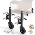 Flehomo Chicken Tractor Wheel Kit, 2 Pack Chicken Coop Wheels & Handles for Easy Movement, Chicken Caster Wheels Support up to 800 LBS, Chicken Coop Accessories, Repalcement or DIY, Easy Installation
