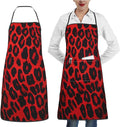 Kitchen Aprons for Men Women Waterproof Apron with 2 Pockets Tropical plants and parrots Apron Adjustable Bib Aprons