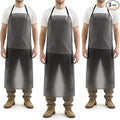 Hercicy 3 Pcs Heavy Duty Thickened Version Waterproof Aprons 47 Inches PVC Vinyl Aprons Transparent Plastic Oil Proof Apron for Dishwashing Cooking Kitchen Cleaning Drawing