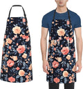 Kitchen Aprons for Men Women Waterproof Apron with 2 Pockets Whale Tail Apron Adjustable Bib Aprons