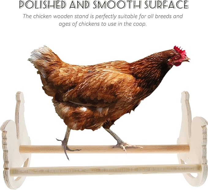Chicken Swing Chicken Perch Natural Wooden Jungle Gym Roosting Bar Chick Stand for Hens Handmade Coop Swing Toys