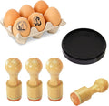 Custom Egg Stamp - Personalized Egg Branding Stamps with Ink Pad for Farm Fresh Eggs, Homemade Egg Markers, Custom Logo/Text Stamping Tool for Backyard Chickens & Small Farms