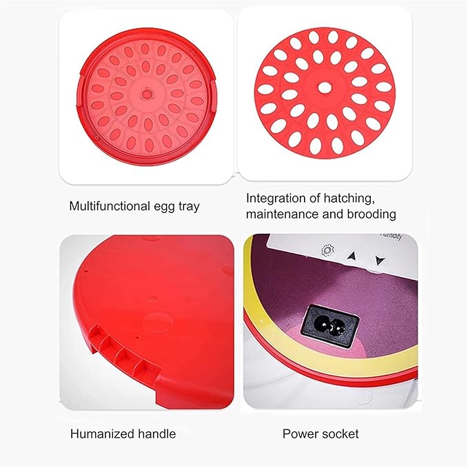 30 Egg Incubator Automatic Turning Digital Poultry Hatcher Brooder Temperature Control LED Screen For Chickens Ducks Goose Birds