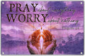 Pray About Everything Worry Nothing Philippians 46 Metal Sign 12 x 8 Inch Christian Home Wall Decor Inspirational Religious Faithbased Room Decoration Vintage
