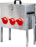 Automatic Chicken Feeder No-Waste, Metal Poultry Feeder Large Capacity for Chickens, Geese, Ducks, Turkeys, Quails (6 Ports)