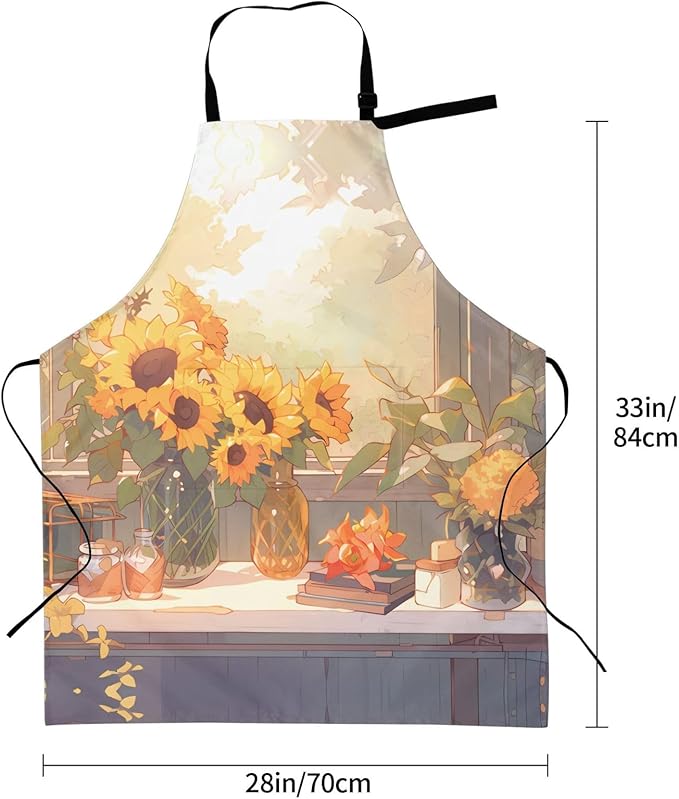 Tyrannosaurus rex Heavy Duty Waterproof Apron with Pockets for AdultsResistant Grilling, Gardening, Painting