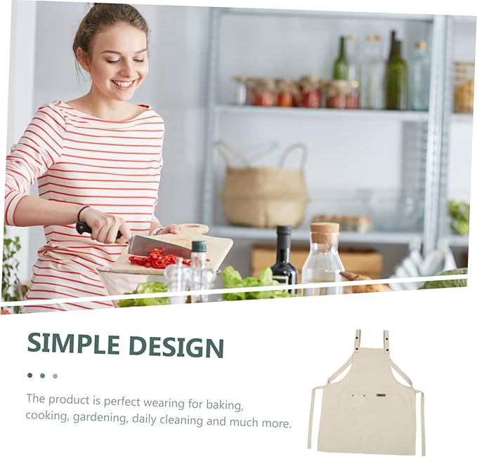 Cotton Kitchen Apron Women Smock for Cooking Waitress Accessories Oil Sleeveless Easy Clean
