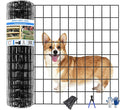 Welded Wire Fence, 100ft(L) x 24inch(H) Garden Fence for Dog, 2 Inch x 3 Inch 16GA Fencing for Chicken, PVC Coated Anti-Rust Roll Metal Wire Mesh Fence for Yard Vegetable, Black