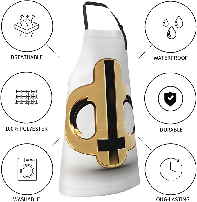 Multidimensional Space Heavy Duty Waterproof Apron with Pockets for AdultsResistant Grilling, Gardening, Painting