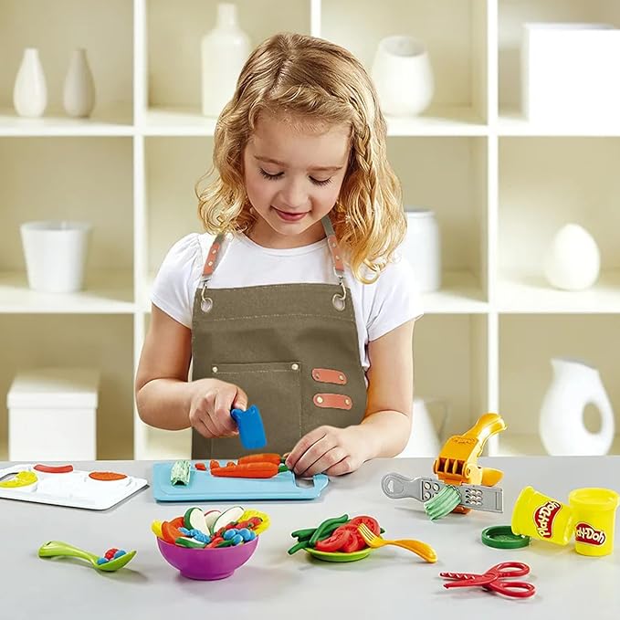 Unisex Aprons with Large Pockets,Cotton Canvas Cross Back Heavy Duty Adjustable Work Apron,Size Kids to Adult
